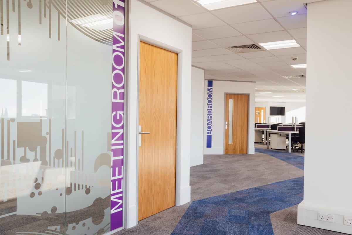 full office fit out - corridors