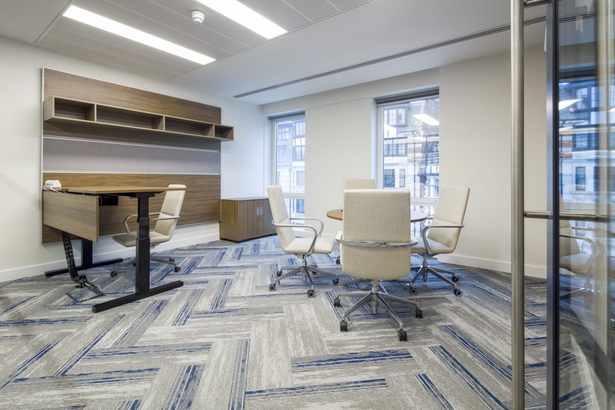 large office fit out and office design in London - meeting room