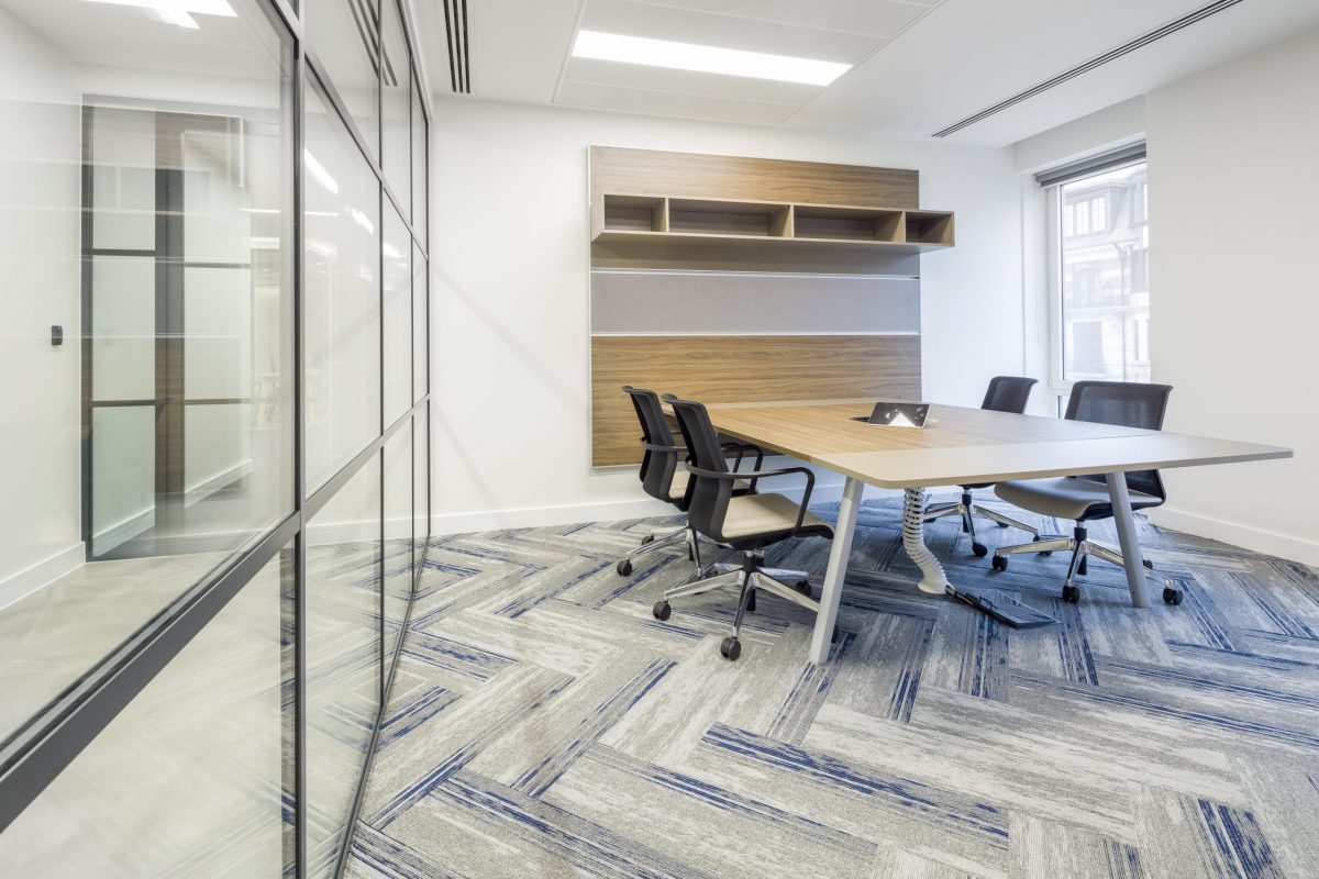 large office fit out and office design in London - meeting room
