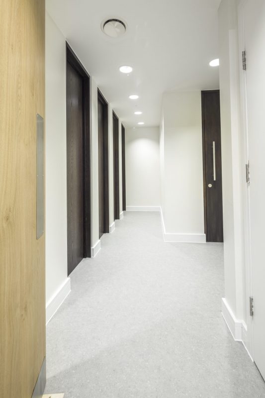 large office fit out and office design in London - toilets