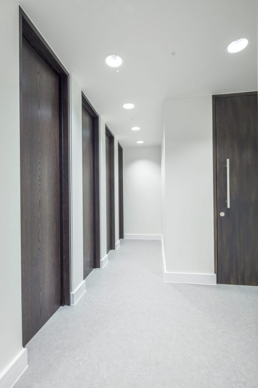 large office fit out and office design in London - toilets