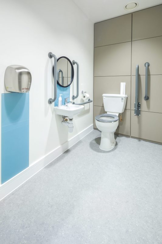 large office fit out and office design in London - toilets