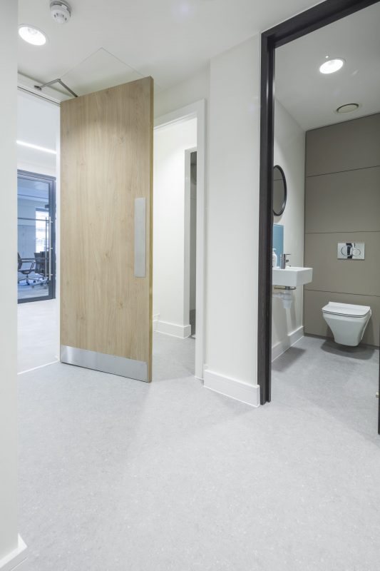 large office fit out and office design in London - toilets