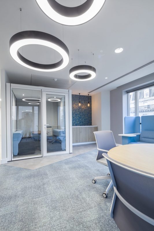 large office fit out and office design in London - secluded room