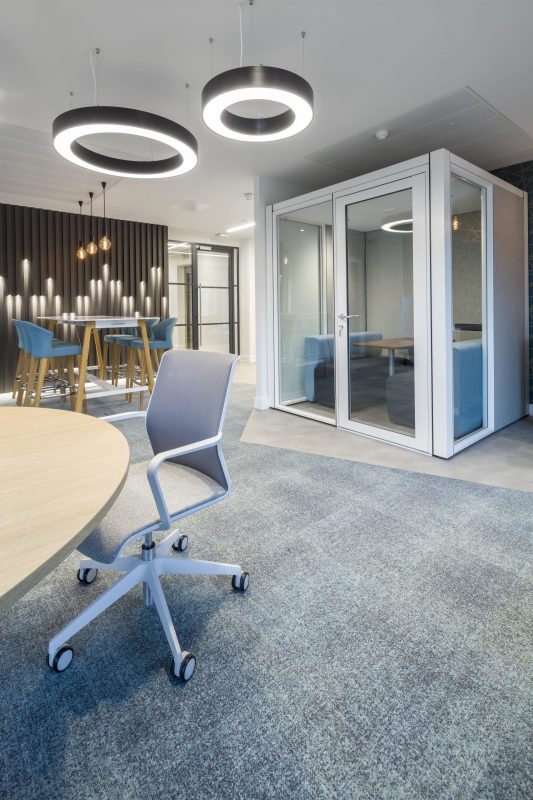 large office fit out and office design in London - secluded room