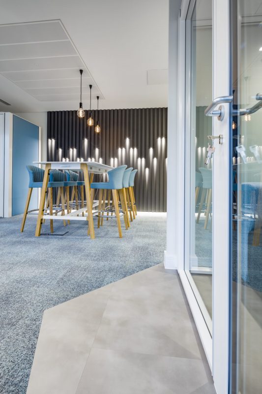 large office fit out and office design in London - communal area