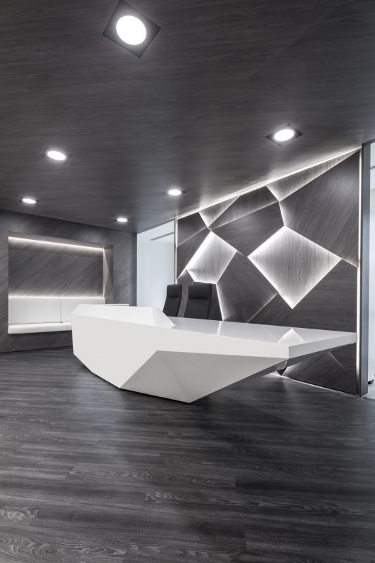 large office fit out and office design in London - reception
