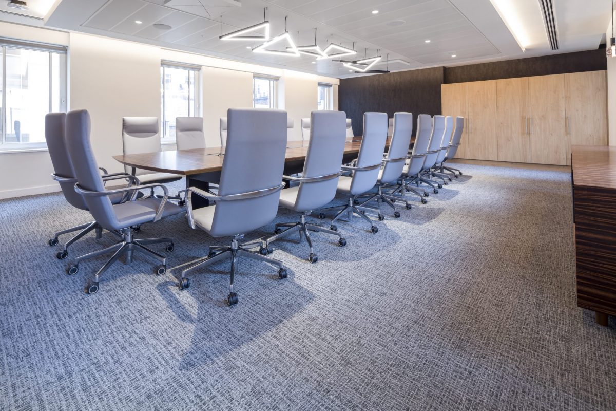 large office fit out and office design in London - Large meeting room