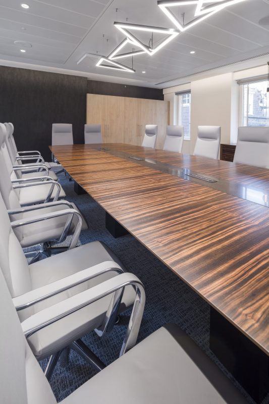 large office fit out and office design in London - Large meeting room