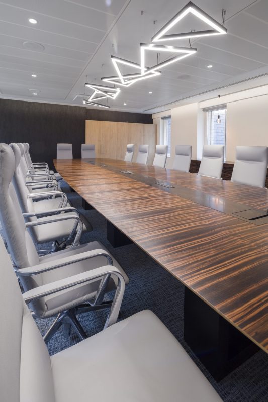 large office fit out and office design in London - Large meeting room