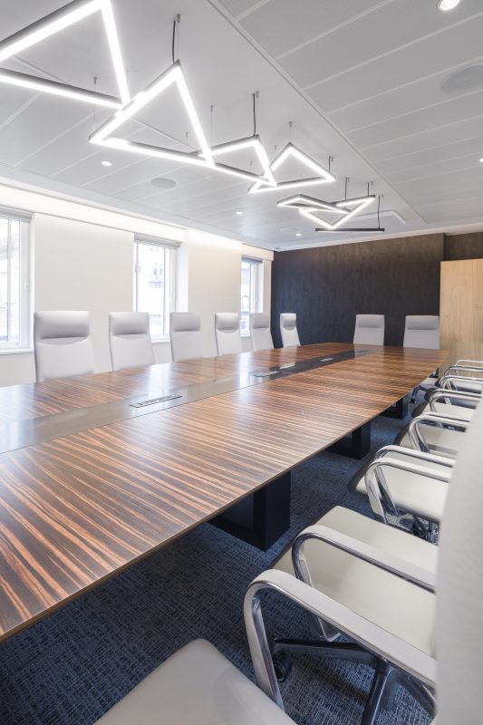 large office fit out and office design in London - Large meeting room