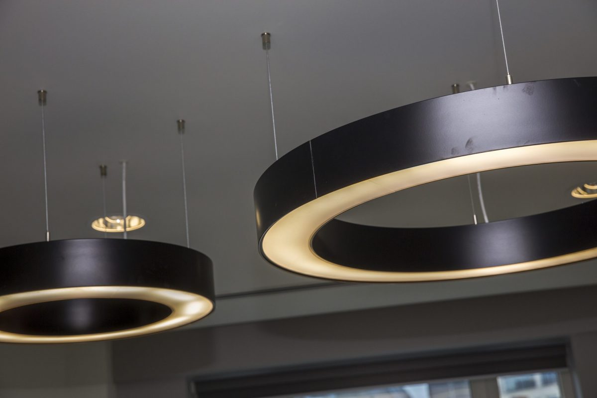 large office fit out and office design in London - light design