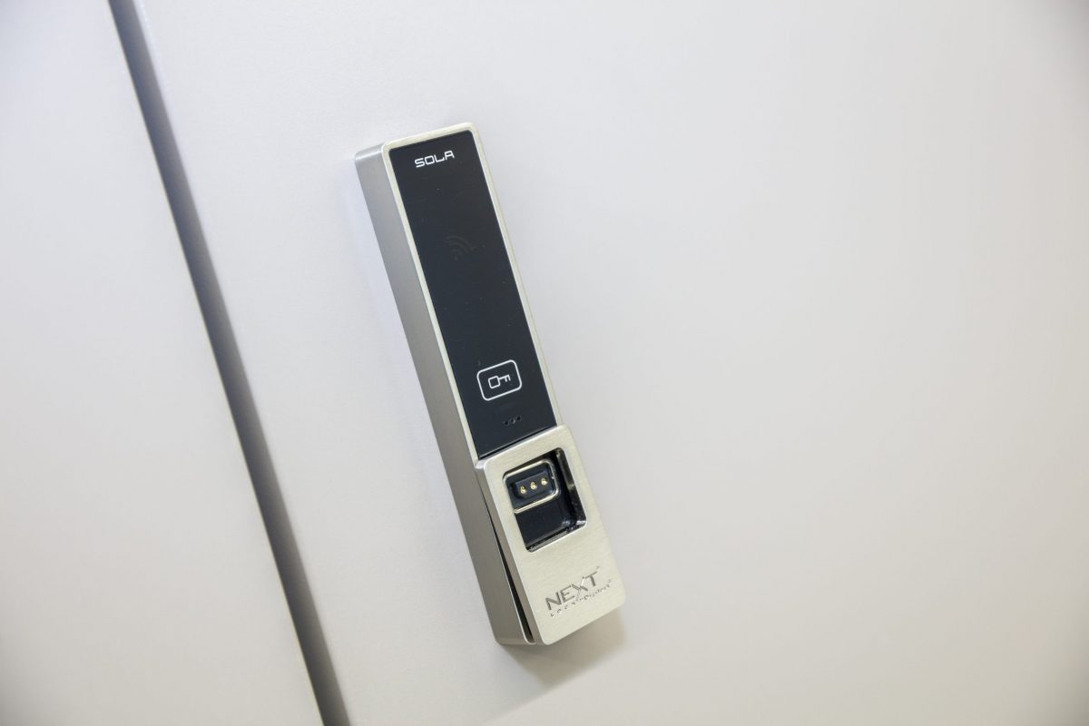 large office fit out and office design in London - security system