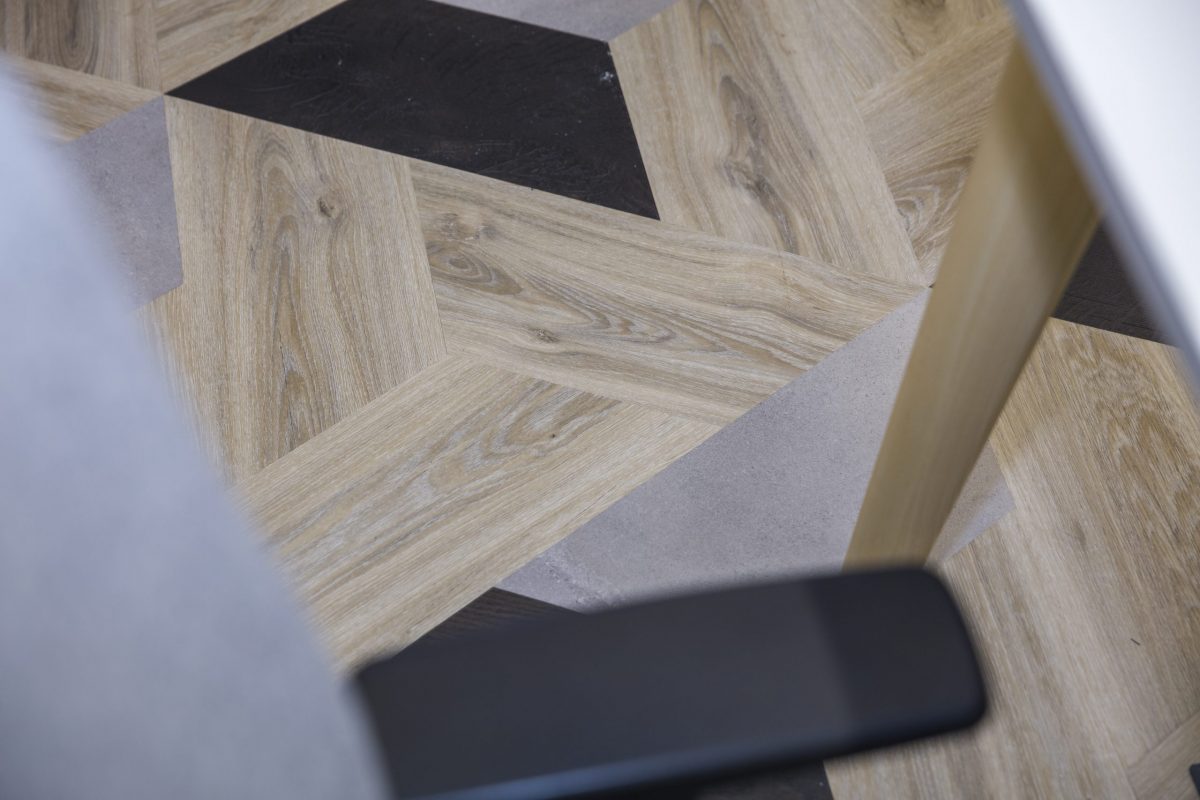 large office fit out and office design in London - flooring